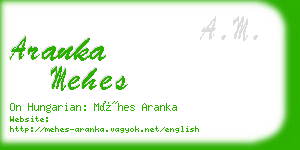 aranka mehes business card